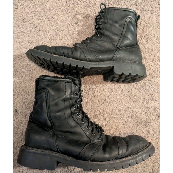 Thursday Boot Company Casa Moto Black Leather Side Zip Boots Men's 8 - Picture 1 of 7
